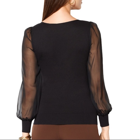 Lauren Ralph Lauren Sweaters - Ralph Lauren Silk Cashmere Sheer Sleeve Sweater M